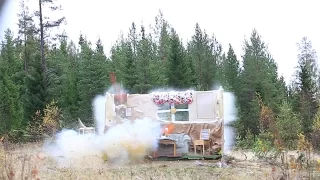 Exploding living room with swedish dynamite