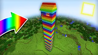 КТО ПОСТРОИЛ САМЫЙ ВЫСОКИЙ РАДУЖНЫЙ НЕБОСКРЁБ В МАЙНКРАФТ | Компот Minecraft