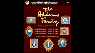 Roseville High School Theater Co. Trinity Abbott  The Addams Family Spring 2024 1
