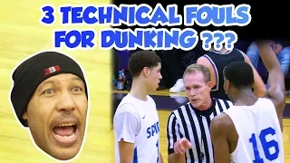 LaMelo Ball 3 Techs for Dunking - FULL GAME Spire vs Vermilion - Lavar Mad at Refs