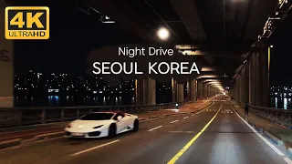 [4K] 서울 한강 잠수교🌉 음악과 함께 야경 드라이브 | Seoul Driving with Night View