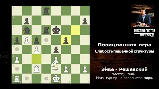 Позиционная игра. Слабость пешечной структуры. Для шахматистов уровня II-I разряда и выше