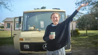 SLOW and MINIMAL Van life MORNING ROUTINE (while travelling FULL-TIME)