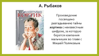 "Читаем летом!" рекомендательный список литературы для 4 класса