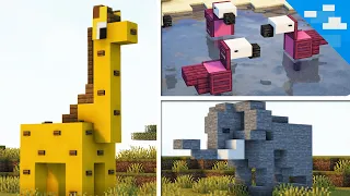 Minecraft: Zoo Animal Build Hacks! (10+ Ideas!)