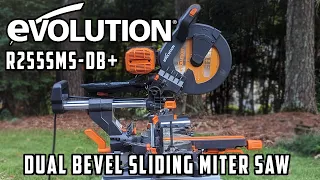 Evolution R255SMS-DB+: Dual Bevel Sliding Miter Saw Unboxing, Setup and In-depth Overview!