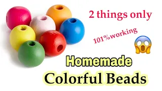 how to make beads at home with holes | homemade beads | diy beads