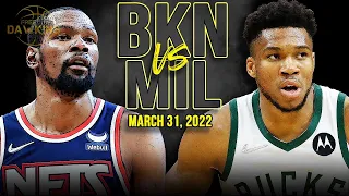 Brooklyn Nets vs Milwaukee Bucks Full Game Highlights | March 31, 2022 | FreeDawkins