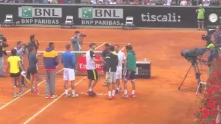 Internazionali Tennis: Totti e De Rossi in doppio con Schiavone e Kyrgios