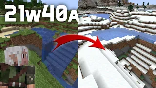 What's New in Minecraft Snapshot 21w40a? World Generation Tweaks! New Biome Names!