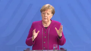 09.04.2020 - Angela Merkel - Corona-Kabinett: Ostern/China/Eurogruppe/MFR/Lockerungsdisk./Conte/u.a.