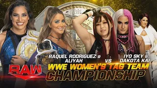 Raquel Rodriguez & Aliyah Vs Iyo Sky & Dakota Kai Campeonatos en Parejas -WWE Raw 12/09/2022 Español