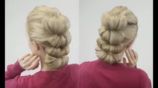 EASY HAIRSTYLE QUICK AND EASY LOOPED FAUX MOHAWK BUNS UPDO | Awesome Hairstyles ✔