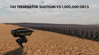 T-45 TERMINATOR SHOTGUN VS 1,000,000 ORCS | Ultimate Epic Battle Simulator 2