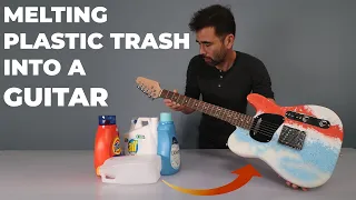 I made a Guitar out of PLASTIC TRASH | Recycling HDPE