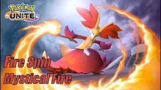 TOTAL DEFEAT! Fire Spin Mystical Fire DELPHOX - Pokemon Unite Quick Match! Auroma Park!