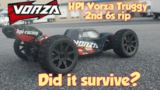 HPI Vorza Truggy 2nd 6s run - did it break again?