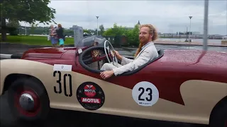 British classic cars expert Sam Glover and Soviet/Russian Pobeda Sport