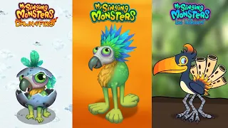 ALL Dawn of Fire Vs My Singing Monsters Vs The Lost Landscapes Redesign Comparisons ~ MSM