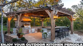 Culinary Dreams Unveiled: Outdoor Kitchen Pergolas for Epicurean Adventures | Enjoy with family