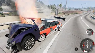 BeamNG Drive   Dangerous Traffic Car Crashes #49