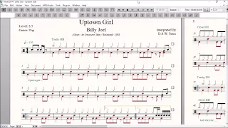 Drum Score World (Sample) - Billy Joel - Uptown Girl