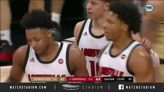 Georgia Tech vs. No. 6 Louisville Basketball Highlights (2019-20) | Stadium