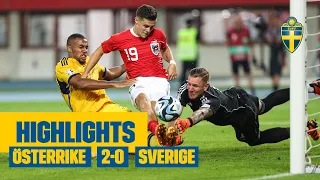 Highlights: Österrike - Sverige 2-0 | EM-kval | Tung förlust