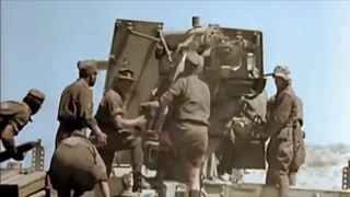 Wehrmacht 88 mm Flak guns in action. Russia and Africa campaigns 1941-1943