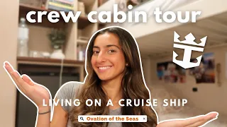 where do crew live on a cruise ship? : Royal Caribbean crew cabin tour - Ovation of the Seas 🛳️