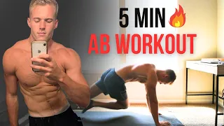 5 MIN DAILY AB WORKOUT - No Equipment-