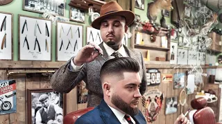 💈 ASMR BARBER - Changing people lives one HAIRCUT at a time - SKIN FADE & BEARD TRIM tutorial