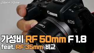 RF 50mm f 1.8 STM 렌즈 리뷰(캐논 가성비 표준화각 렌즈) vs 35mm 비교