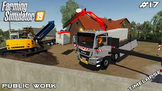 Building wall and embankment | Public Work on Geiselsberg | Farming Simulator 19 | Episode 17