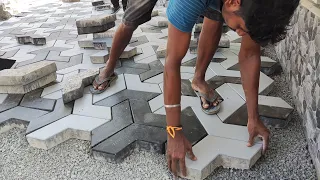 amazing v paver block / paver block installation /laying paver block /inter lock models