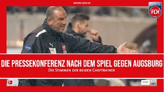Die Pressekonferenz nach dem Spiel gegen den FC Augsburg