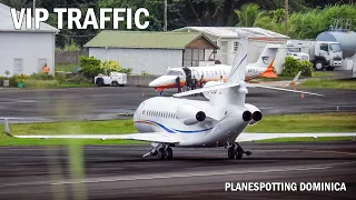 Set Air || Dassault Falcon 8X | Reva Air Learjet 45 HARD Landing | ISLAND AVIATION - Dominica