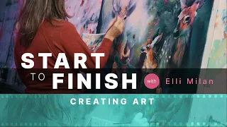 Artists: Watch this MAGICAL mixed media oil painting process
