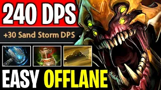 SAND STORM - 240+ MAX DPS SAND KING OFFLANE GUIDE 7.26 | Dota 2