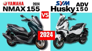 Yamaha NMAX vs SYM Husky ADV 150 | Side by Side Comparison | Specs & Price | 2024