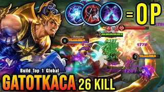 26 Kills!! New One Shot Build Gatotkaca Insane LifeSteal - Build Top 1 Global Gatotkaca ~ MLBB