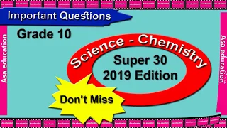 Important Questions | CBSE - Grade 10 - Science - Chemistry | Super 30 - 2019 Edition