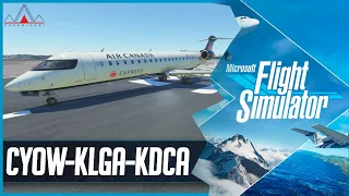 Microsoft Flight Simulator LIVE | River Visual (KLGA) & River Visual (KDCA) Approaches | CRJ7 | PacX