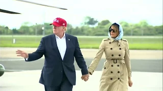 BACK TO USA: President Trump and Melania Trump Wrap Up European Visit