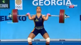 Lidia Valentin at 2015 European Weightlifting Championship