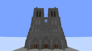 Cathédrale Notre-Dame de Paris sur Minecraft [Créatif]