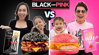 TANTANGAN MAKANAN 1 WARNA‼️MAKANAN BLACK-PINK SELAMA 24 JAM‼️😍