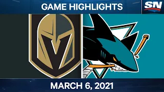 NHL Game Highlights | Golden Knights vs. Sharks - Mar. 6, 2021