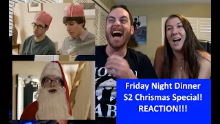 Americans React | FRIDAY NIGHT DINNER | Season 2 Christmas Special | REACTION