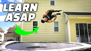 The Easiest Flip to Learn Ever - How to do Fast on Trampoline Tutorial